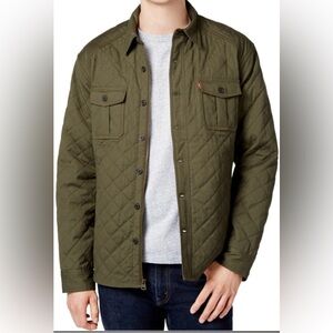 Men’s Levi's Green Quilted Shirt Jacket Small